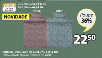 JYSK Conjunto de Capa de Edredao em Cetim promoção
