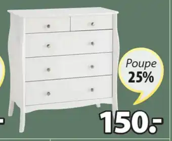 JYSK Lemvig Comoda 5 Gavetas - L86 x A93 x P45 promoção