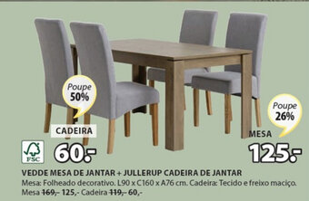 JYSK Jullerup Cadeira de Jantar promoção