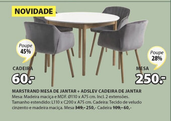 Adslev Cadeira de Jantar