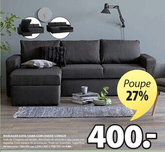 Mariager Sofa - Cama Com Chaise - Longue