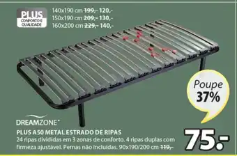 JYSK Dreamzone Plus A 50 Metal Estrado de Ripas promoção