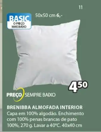 JYSK Preco Sempre Baixo - Brenibba Almofada Interior promoção