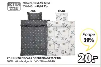 JYSK Conjunto de Capa de Edredao em Cetim promoção