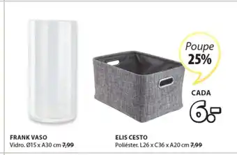JYSK Frank Vaso / Elis Cesto promoção