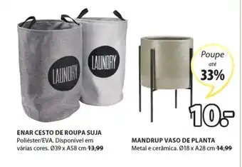 JYSK Enar Cesto de Roupa Suja / Mandrup Vaso de Planta promoção