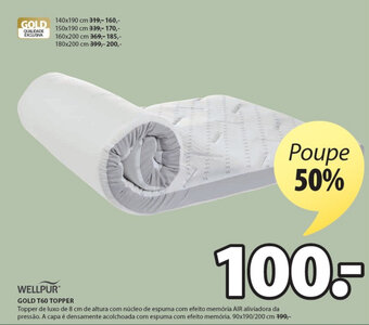 JYSK Wellpur Gold T60 Topper promoção