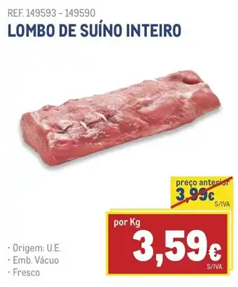 LOMBO DE SUÍNO INTEIRO