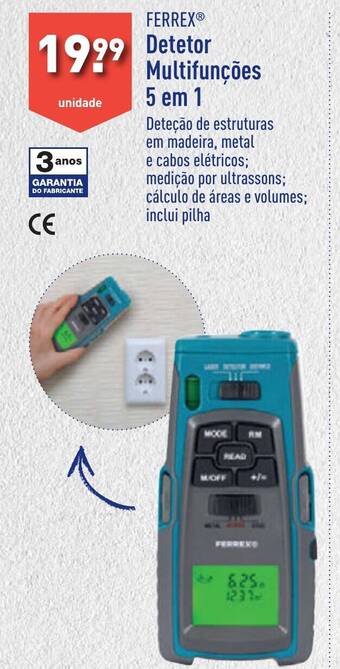 ALDI FERREX Detetor Multifunções 5 em 1 promoção