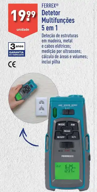 FERREX Detetor Multifunções 5 em 1