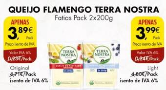 Pingo Doce QUEIJO FLAMENGO TERRA NOSTRA Fatias Pack 2x200g Original promoção