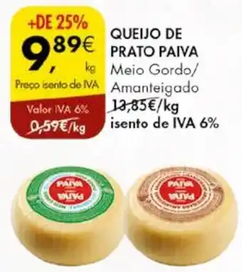 Pingo Doce QUEIJO DE PRATO PAIVA promoção