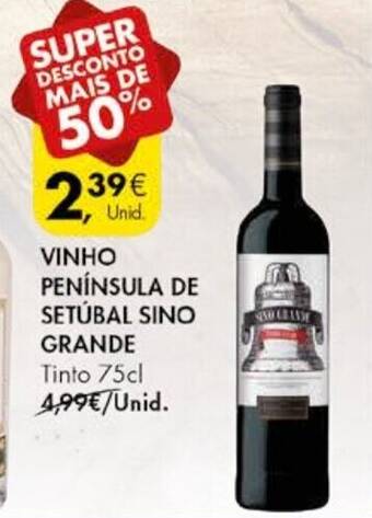 Pingo Doce VINHO PENÍNSULA DE SETÚBAL SINO GRANDE Tinto 75cl promoção