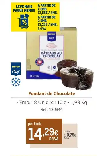 Makro Fondant de Chocolate promoção