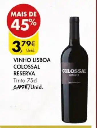 Pingo Doce VINHO LISBOA COLOSSAL RESERVA Tinto 75cl promoção
