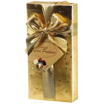 Continente Bombons de chocolate praliné em caixa dourada promoção