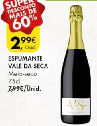 Pingo Doce ESPUMANTE VALE DA SECA Meio-seco 75cl promoção