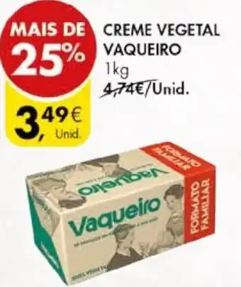 Pingo Doce CREME VEGETAL VAQUEIRO 1Kg promoção