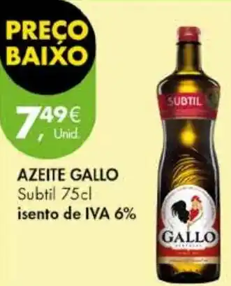 Pingo Doce AZEITE GALLO Subtil 75cl promoção