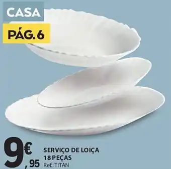 E.Leclerc SERVIÇO DE LOIÇA 18 PEÇAS promoção