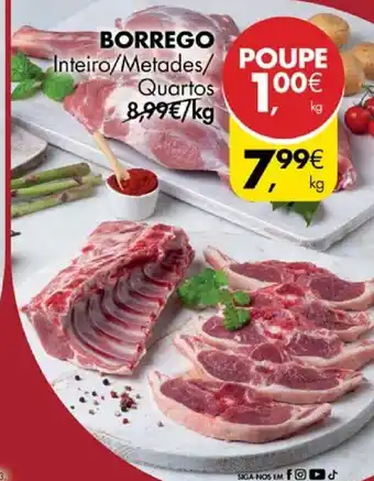 Pingo Doce BORREGO Inteiro/Metades/ Quartos kg promoção