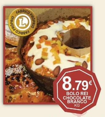 E.Leclerc BOLO REI CHOCOLATE BRANCO KG promoção