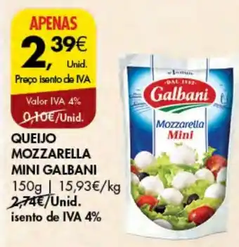 Pingo Doce QUEIJO MOZZARELLA MINI GALBANI 150g promoção