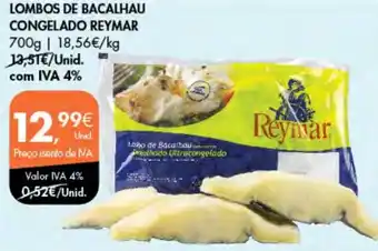 Pingo Doce LOMBOS DE BACALHAU CONGELADO REYMAR 700g promoção