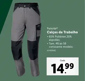 Lidl Parkside Calças de Trabalho promoção