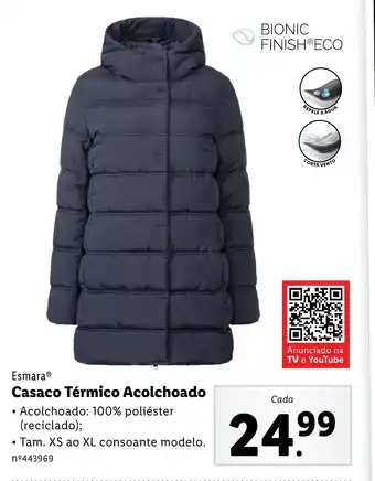 Lidl Esmara Casaco Térmico Acolchoado promoção