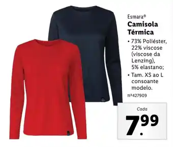 Lidl Esmara Camisola Térmica promoção
