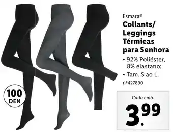 Lidl Esmara Collants/ Leggings Térmicas para Senhora promoção