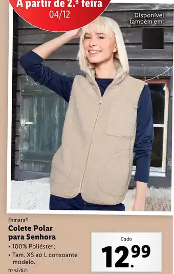 Lidl Esmara Colete Polar para Senhora promoção