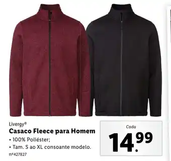 Lidl Livergy Casaco Fleece para Homem promoção