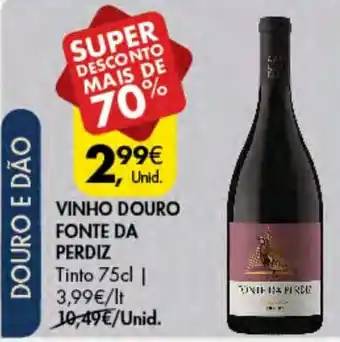 Pingo Doce VINHO DOURO FONTE DA PERDIZ Tinto 75cl promoção
