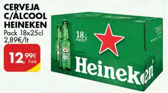 Pingo Doce CERVEJA C/ALCOOL HEINEKEN Pack 18x25cl promoção