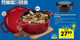 Lidl Ernesto Panela Combinada em Ferro Fundido promoção