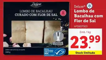 Lidl Deluxe Lombo de Bacalhau com Flor de Sal Emb. 1 kg promoção