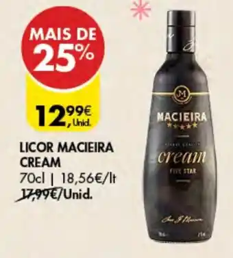 Pingo Doce LICOR MACIEIRA CREAM 70cl promoção