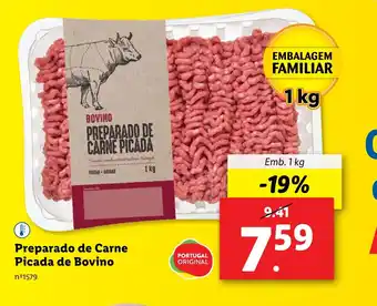 Lidl Preparado de Carne Picada de Bovino Emb. 1 kg promoção