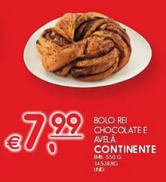 BOLO REI CHOCOLATE E AVELA CONTINENTE Emb. 550g