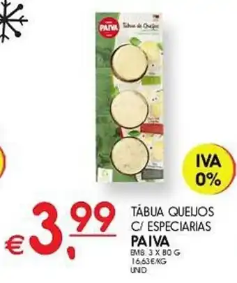 TÁBUA QUEIJOS C/ ESPECIARIAS PAIVA Emb. 3x80g