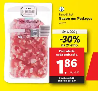 Lidl Fumadinho Bacon em Pedaços Emb. 200 g promoção