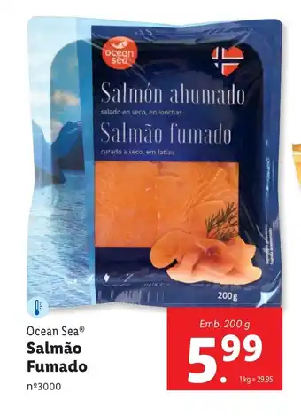 Lidl Ocean Sea Salmão Fumado Emb. 200 g promoção