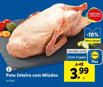 Pato Inteiro com Miúdos Vendido ao kg