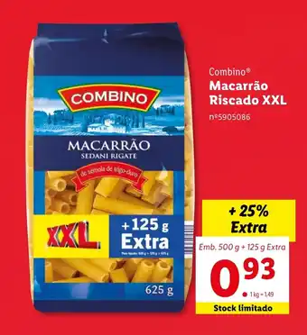 Lidl Combino Macarrão Riscado XXL promoção