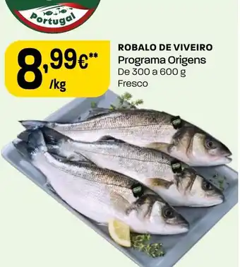 Intermarché ROBALO DE VIVEIRO Programa Origens De 300 a 600 g Fresco promoção