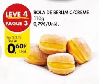 Pingo Doce BOLA DE BERLIM C/CREME 110g promoção