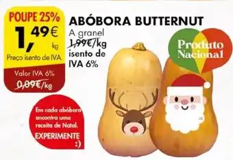 Pingo Doce ABÓBORA BUTTERNUT A granel kg promoção