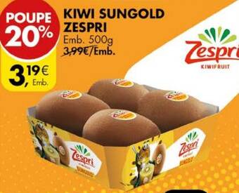 Pingo Doce KIWI SUNGOLD ZESPRI emb. 500g promoção